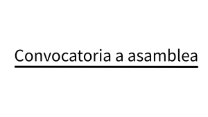 Convocatoria a asamblea general ordinaria del Areco Rugby Club
