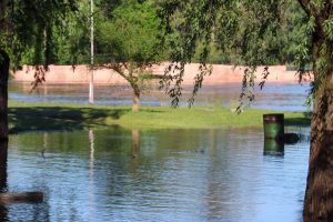El río está en 4,29 metros de altura y sigue en leve suba